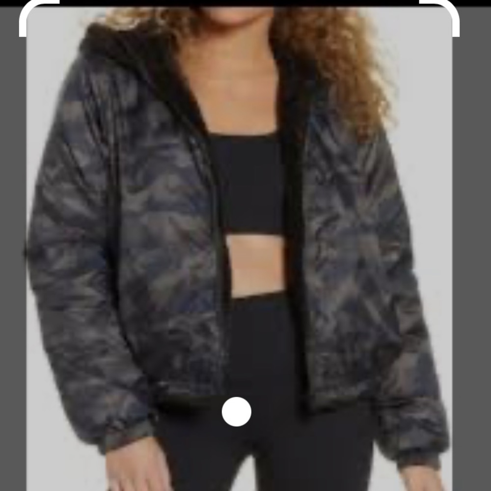 Zella Women's Reversible Faux Puffer Jacket L